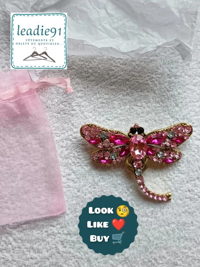 bijou broche libellule NEUF
