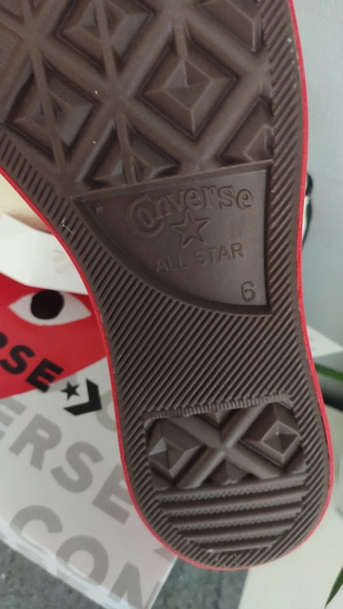 Converse baskets play comme les garçons beige pointure 39 neuves - photo numéro 5