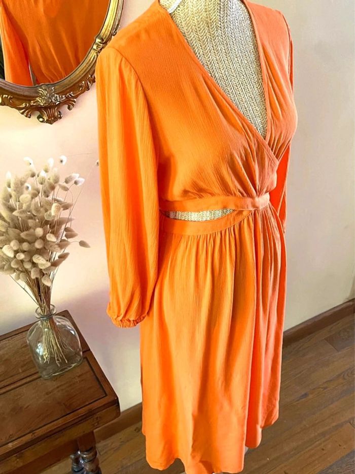 Robe Éclatante en Orange - Etam - Taille M neuf avec étiquette - photo numéro 11