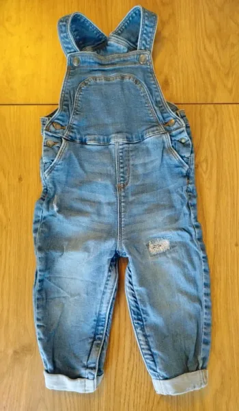 Salopette bleue denim 23M (86cm) Tao