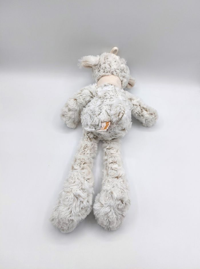 Peluche doudou mouton blanc beige chiné RODADOU RODA écharpe Puy en Velay 38 cm - photo numéro 3
