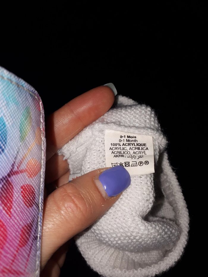 Bonnet de naissance mixte made in France - photo numéro 4