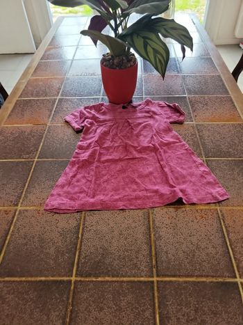 Robe manches courtes motif papillon