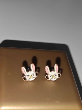 Boucle d'oreille fantaisie lapin 🐰