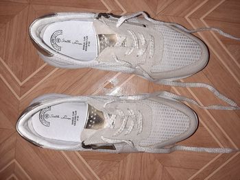 baskets en cuir 40 Stella Pampa - beige/doré