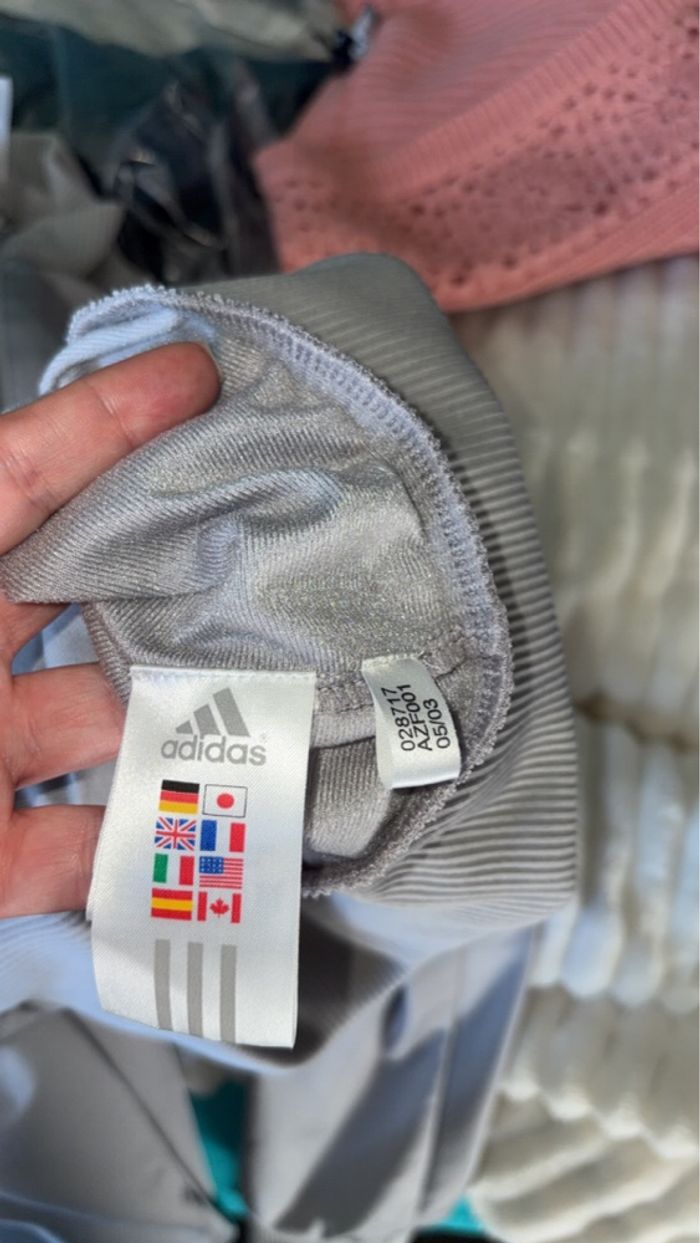 Adidas - Veste de sport vintage - Taille 14A/XS - Gris perle - photo numéro 4