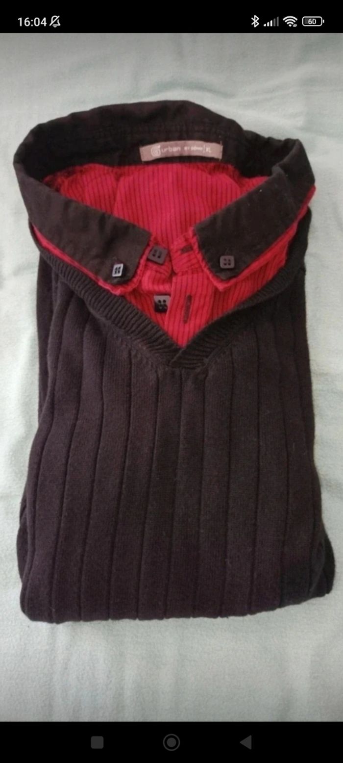 Pull col chemise Gémo