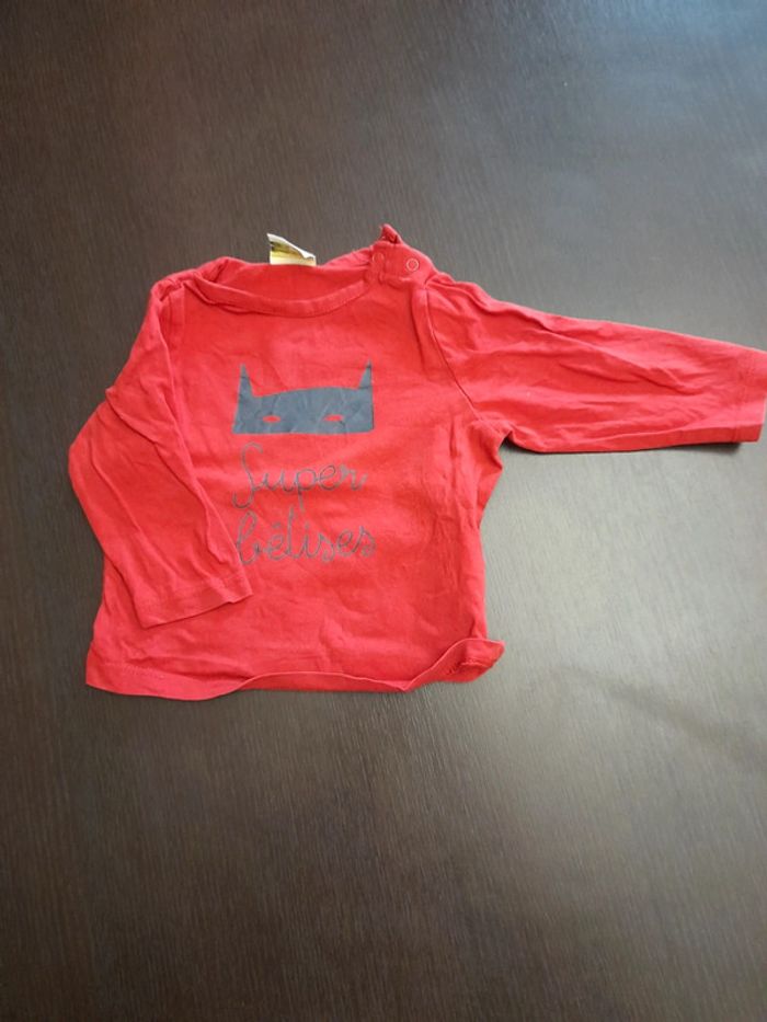 T-shirt rouge 6 mois