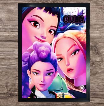 Cadre personnalisé prénom au choix KPOP Demon Hunters