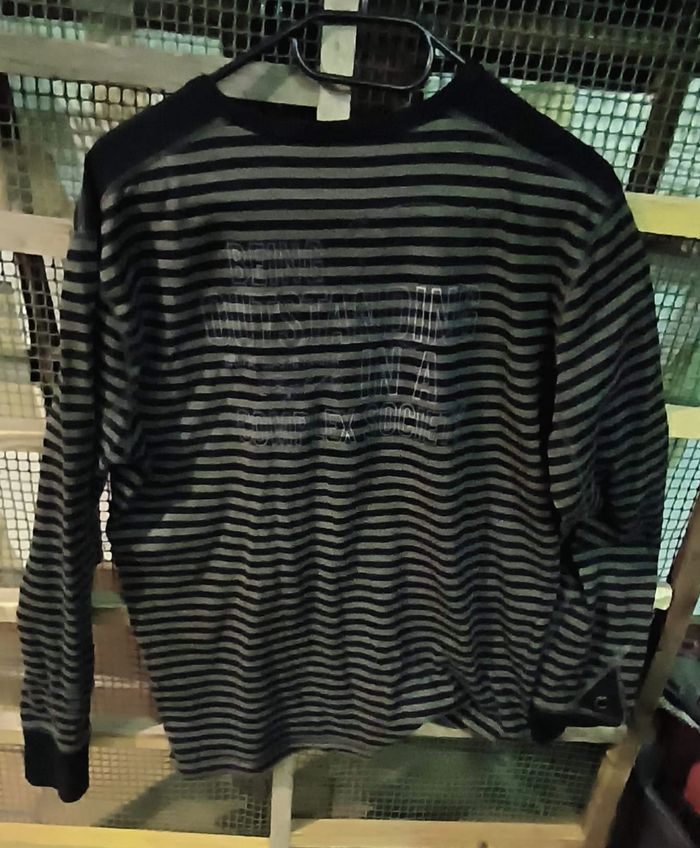 T-shirt à manche longue à rayure pour homme de la marque RG 512 - photo numéro 2