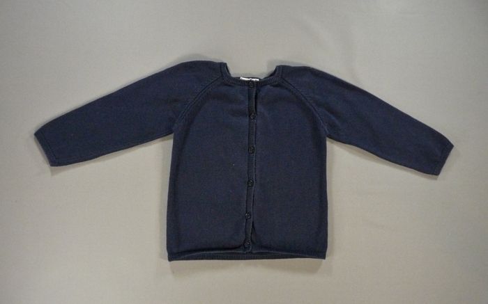 Gilet cardigan tricot bleu marine Bout'Chou 36 mois 98 cm fille