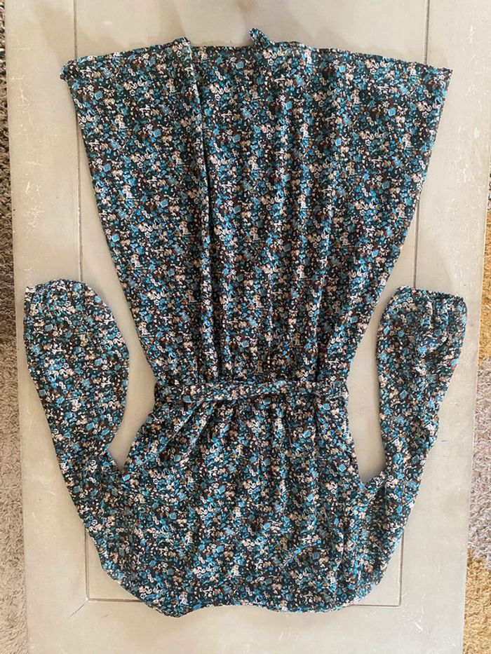 Robe Only liberty à fleurs bleues et marrons taille S - photo numéro 16