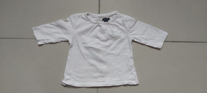 Tshirt manche longue nœud blanc 3 mois