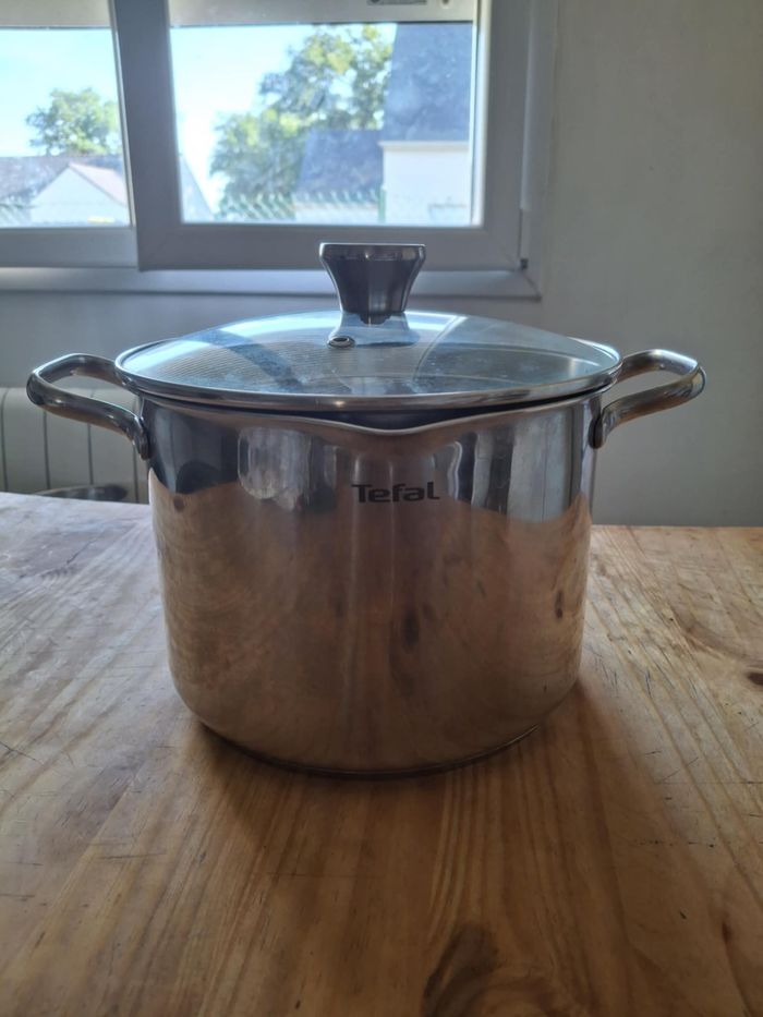 Faitout marmite 5.9L Tefal en inox tout feux dont induction - photo numéro 4