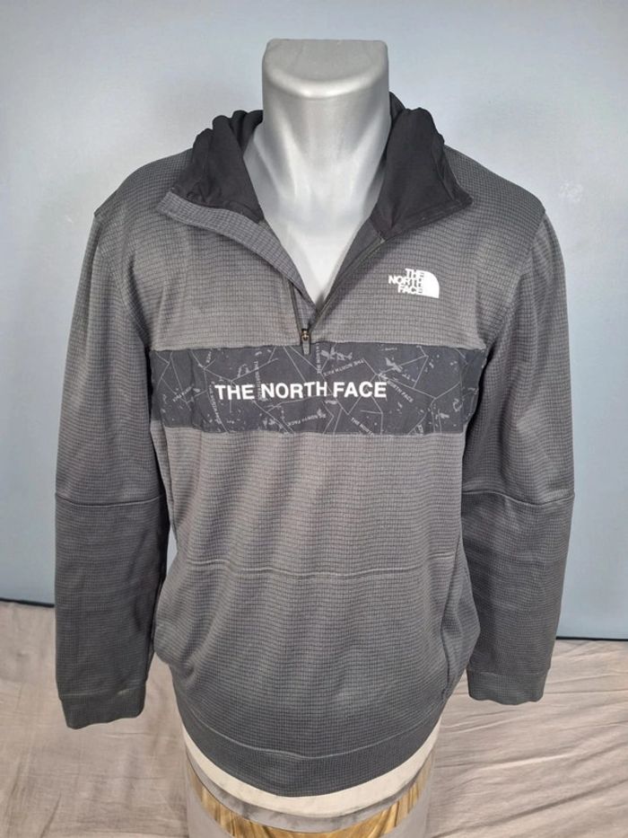 Sweat The North Face homme M polaire gris capuche outdoor  (545) - photo numéro 5
