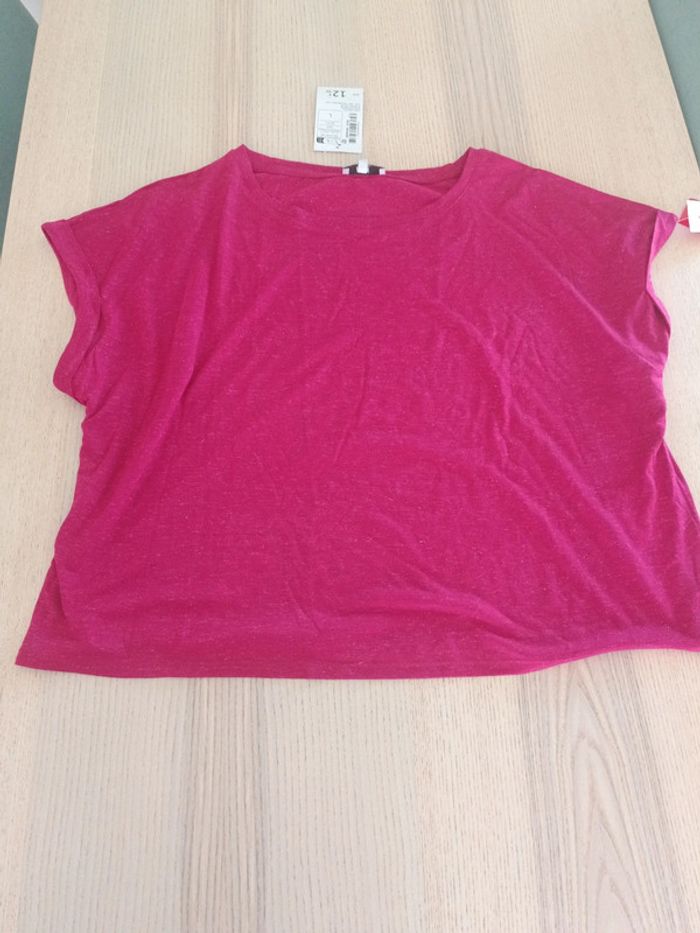 Top La Halle L rouge framboise