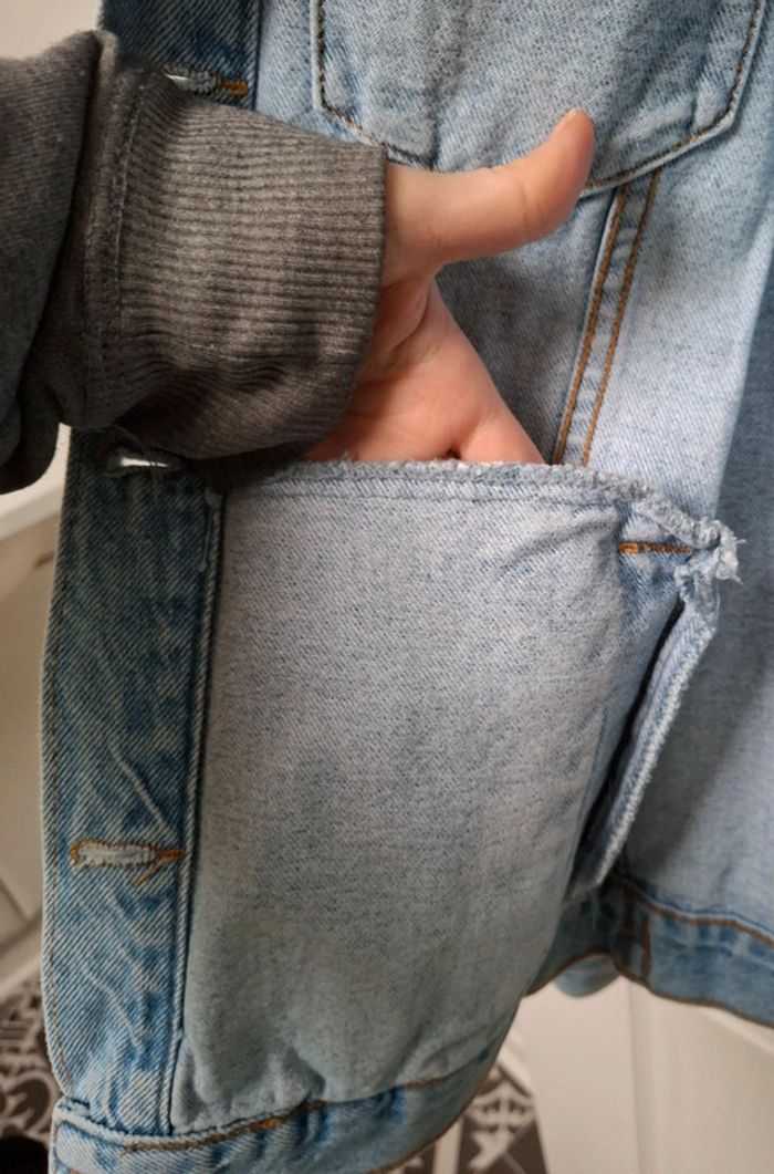 Veste en jean bleu clair taille Xs twintip oversize - photo numéro 7