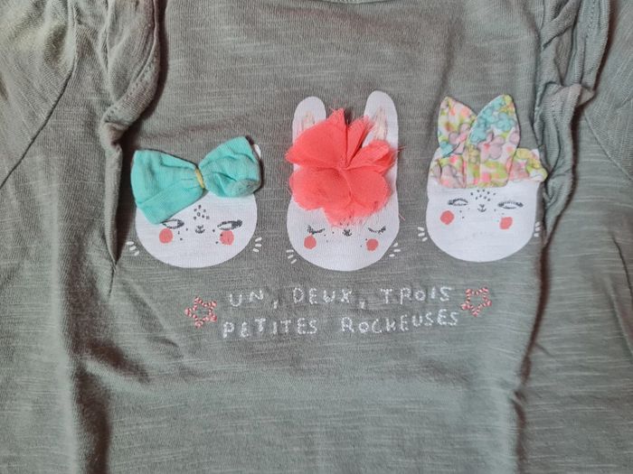 Lot de 2 tee shirts fille DPAM 2 ans - photo numéro 2