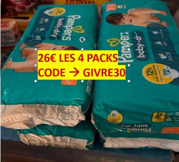 Pampers couches mega pack x4 T3
