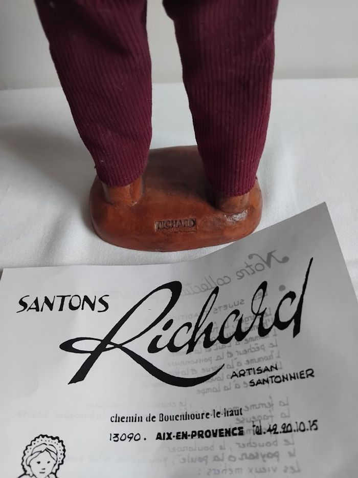 Grands Santons de Provence, couple lavandier signé RICHARD - photo numéro 5