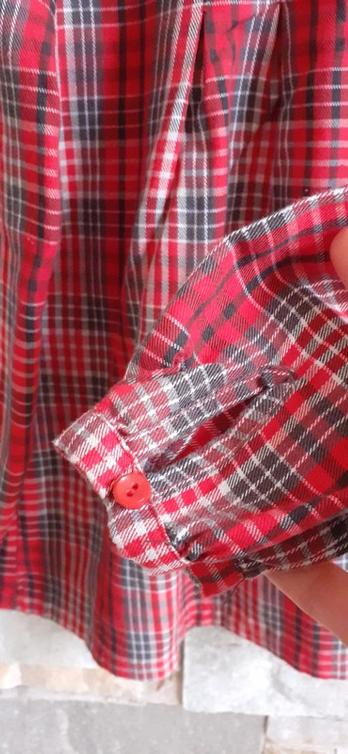 Haut blouse rouge à carreaux 6 ans Jacadi - photo numéro 6