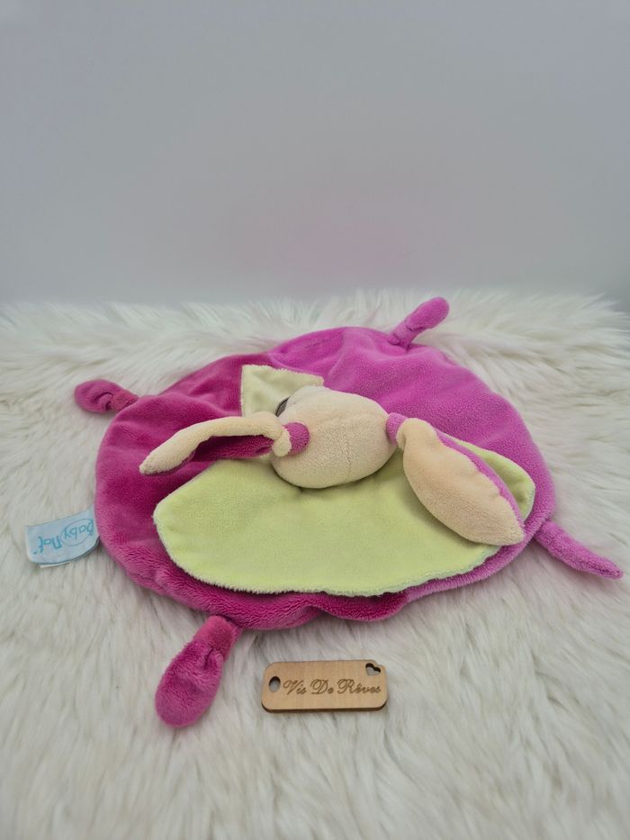Doudou plat Lapin violet rose verr BN731 Baby Nat - photo numéro 2