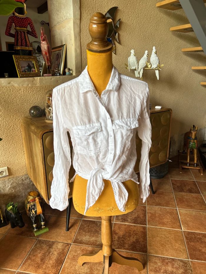 Jennyfer don t call me chemise blanche taille m