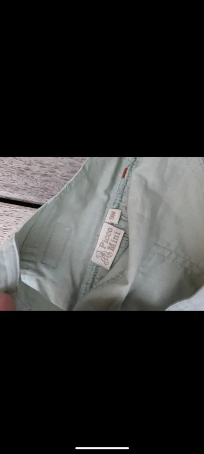 Ensemble neuf combishort+tee-shirt 9 mois picco mini - photo numéro 5