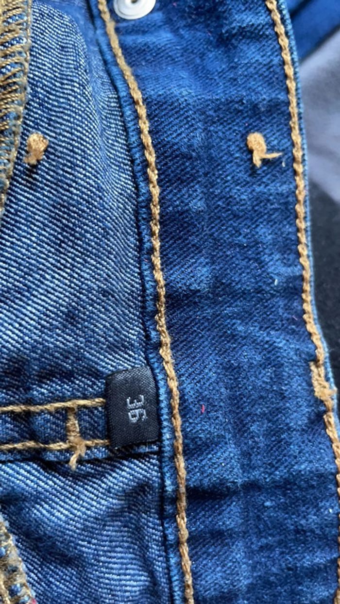 Jeans bleu taille basse en 36 - photo numéro 3