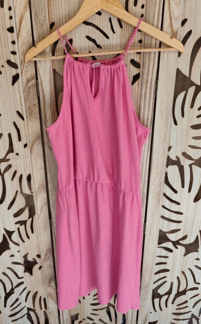 Robe d'été fluide et légère - Rose poudré - Taille L - photo numéro 8