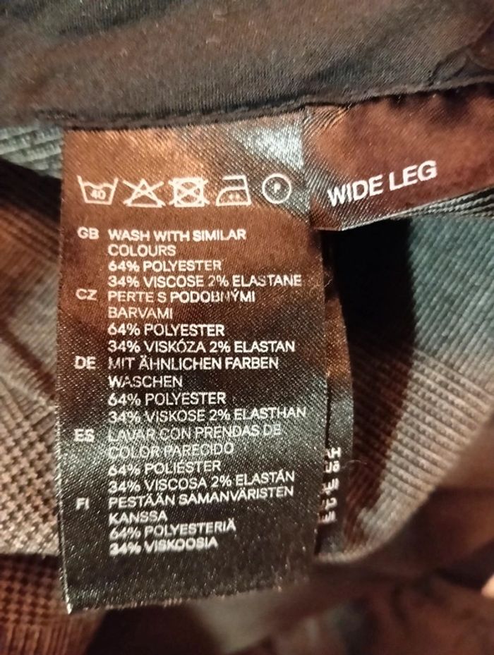 Pantalon large prince de galles H&M 40 - photo numéro 7