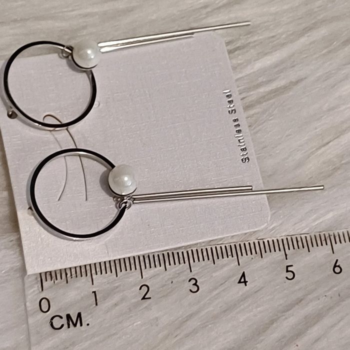 Boucles d'oreilles en acier inoxydable - photo numéro 4