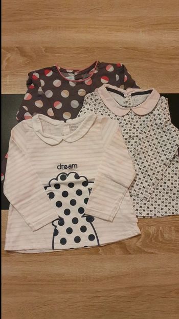 Lot de 3 tee-shirts manches longues 23 mois