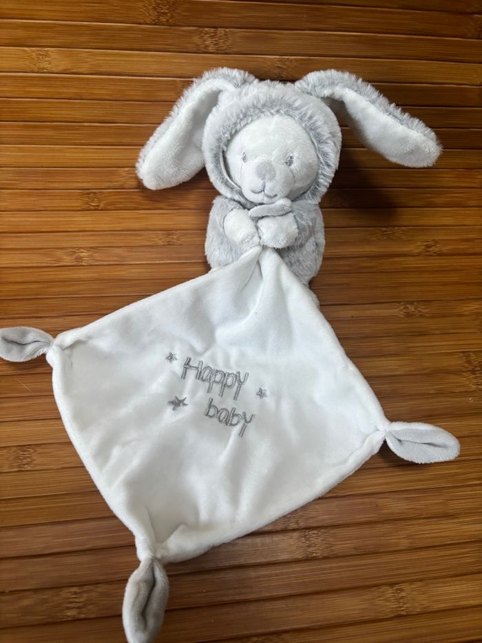 Doudou ours lapin mouchoir happy baby premaman orchestra - photo numéro 2