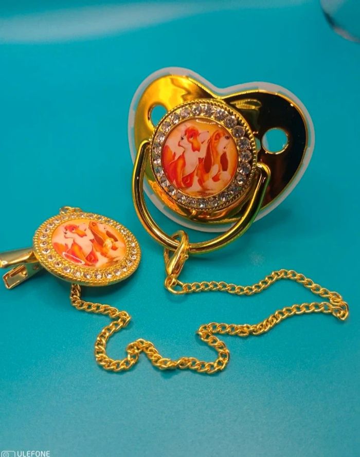 Tétine strass avec attache Rox et Rouky - photo numéro 2