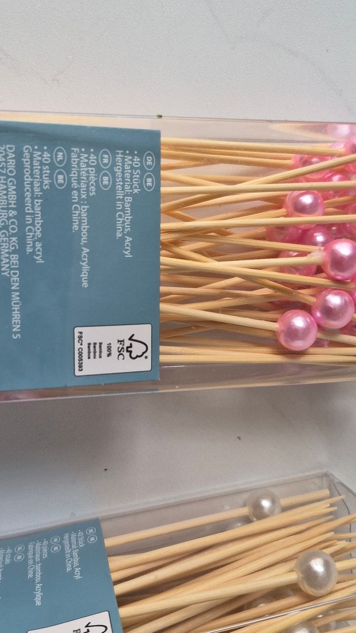 Lot de piques à cocktail avec embouts décoratifs - photo numéro 2