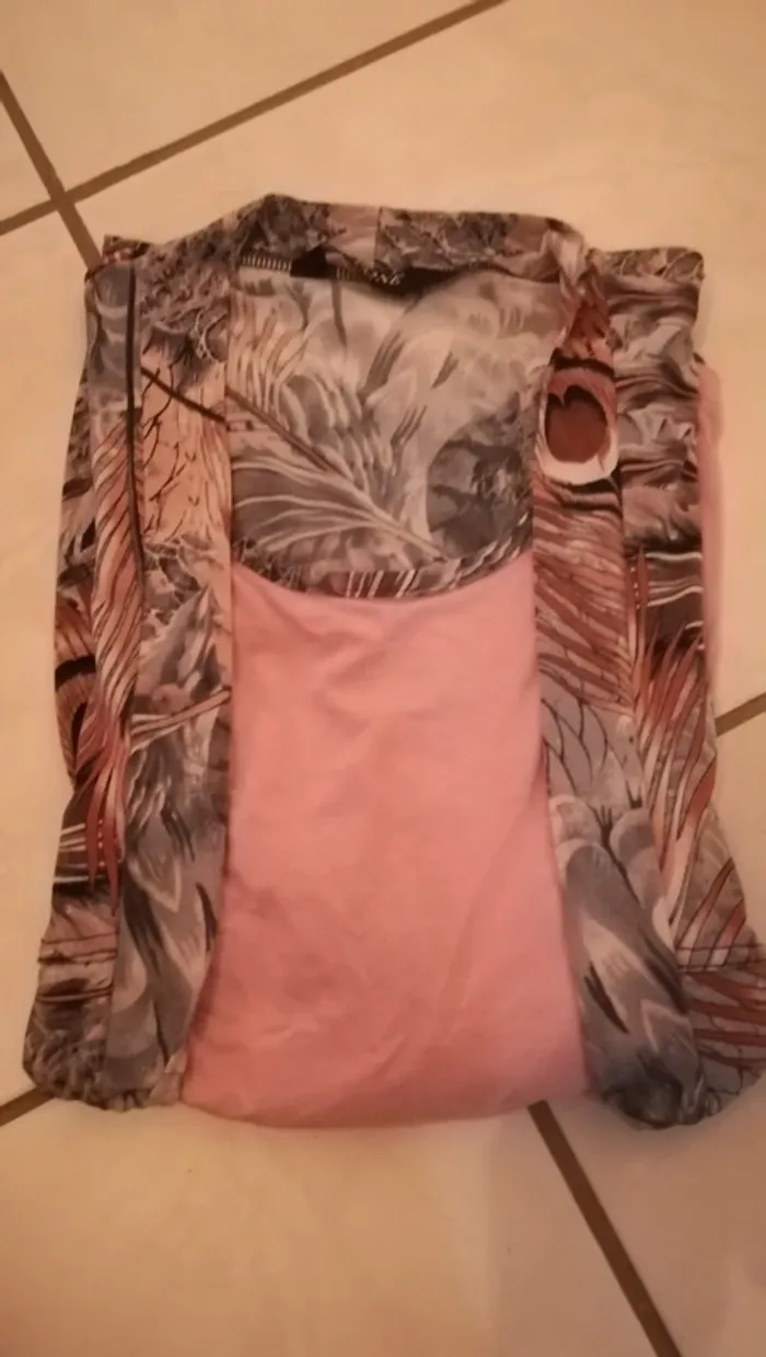 Veste imprimée rose XXL - photo numéro 2
