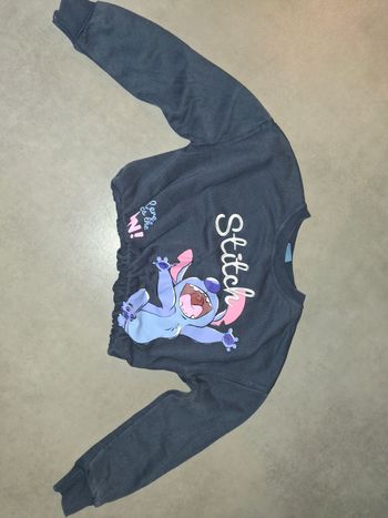 Pull crop-tops fille stitch 8-9 ans