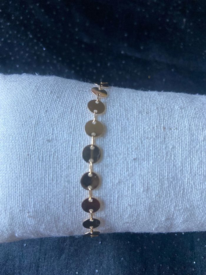 Bracelet doré inoxydable rond