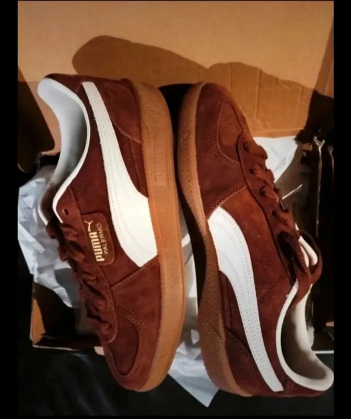 Modèle rare - baskets Puma Palermo chics couleur marron neuves - photo numéro 8