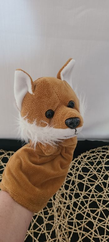 GOLLNEST KIESEL DOUDOU RENARD MARIONNETTE MARRON