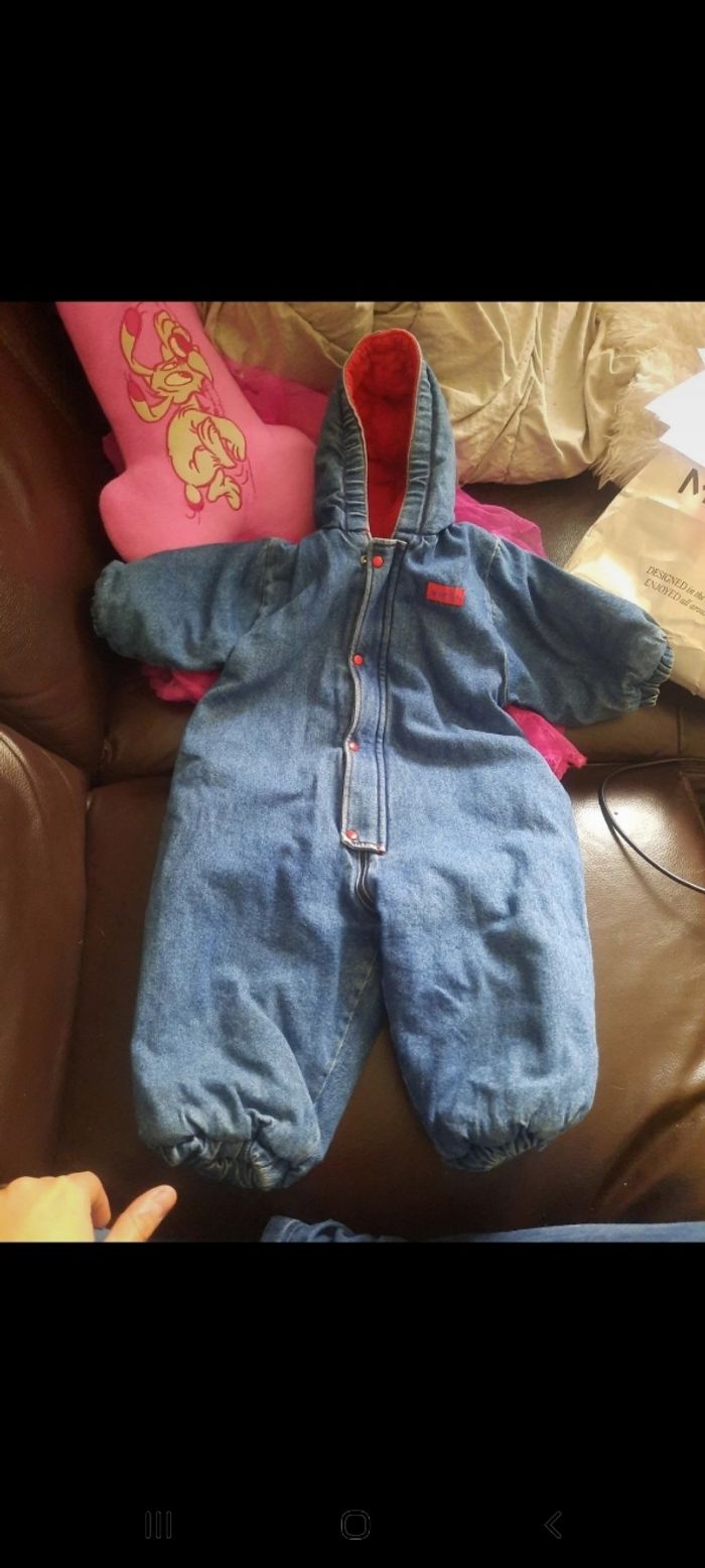 Combinaison chaude  jean sans pied avec capuche