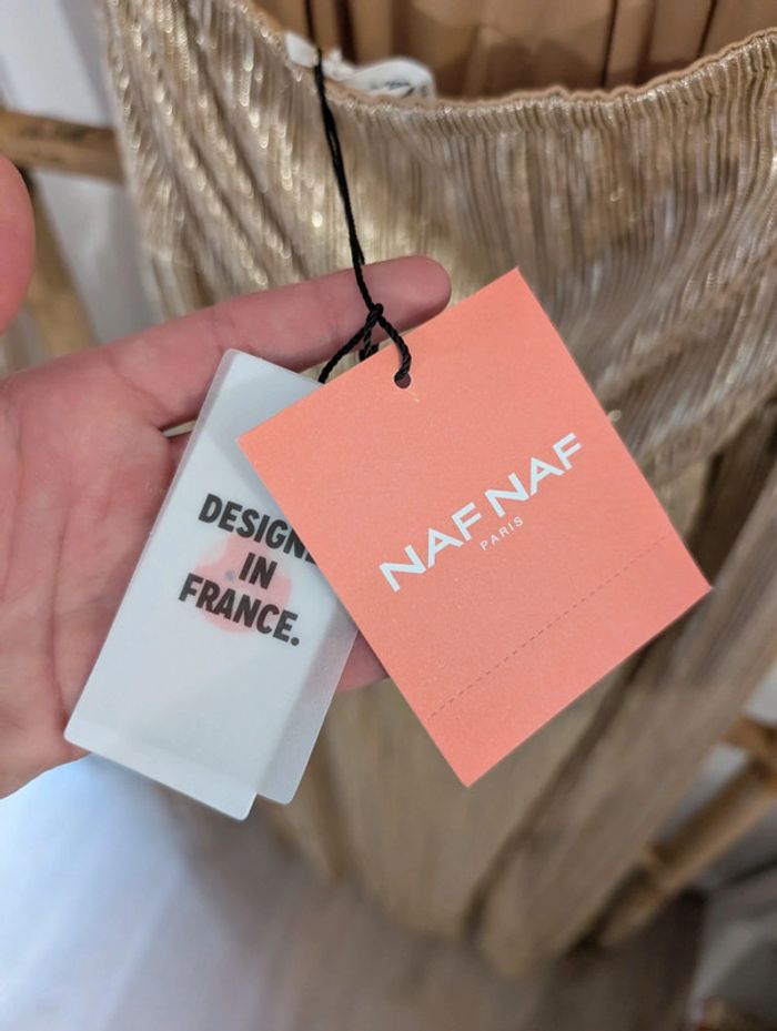 Robe longue dorée neuve Naf Naf - photo numéro 8