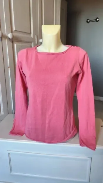 Tee shirt/Pull léger rose T38 - Camaïeu