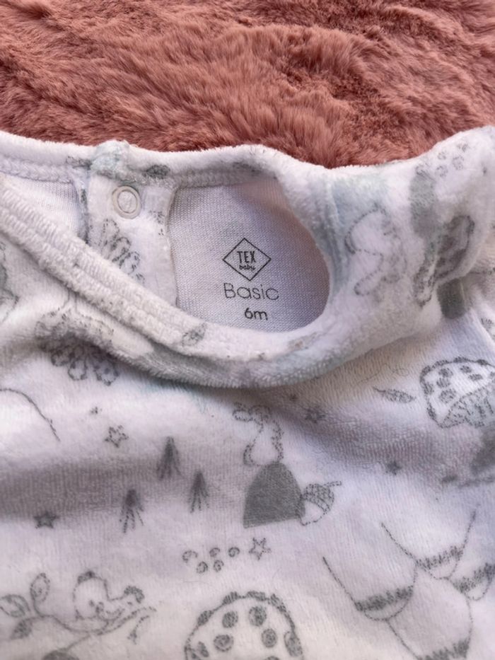 Pyjama velours fin 6 mois bébé mixte - photo numéro 4