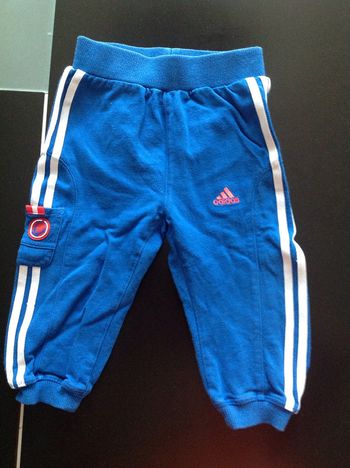 Pantalon jogging Adidas bleu roi - 12 mois