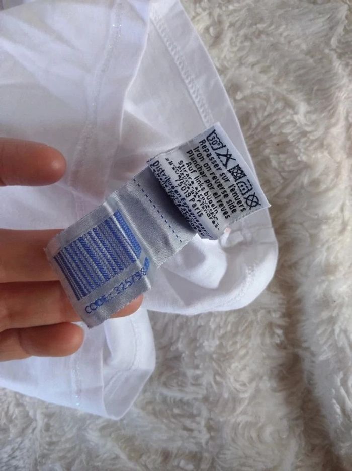 Tee shirt chemise manches courtes Fille 6 mois "La tête dans les nuages" Kimbaloo 100% coton - photo numéro 9