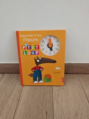 Grand livre cartonné pour apprendre l'heure avec P'tit Loup