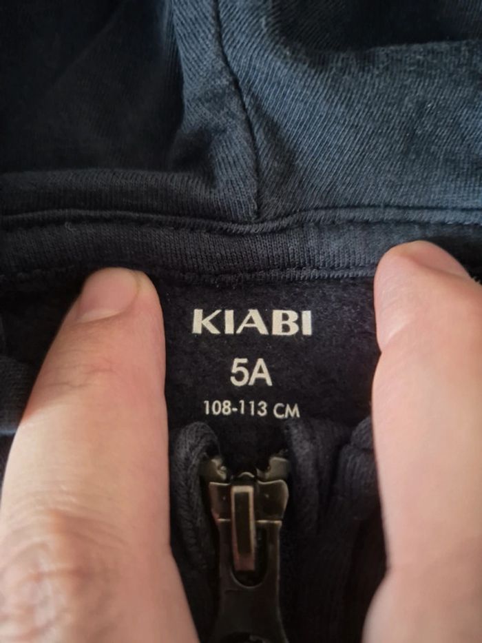 Veste zippé bleu marine 5 ans kiabi - photo numéro 3