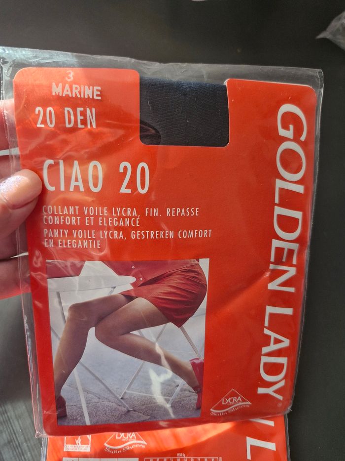 Lot 2 collants bleu marine taille 3 - photo numéro 2